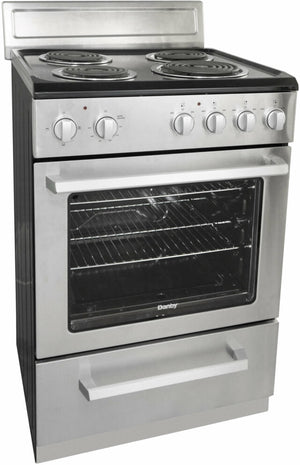 Danby - 24" Wide Electric Range In Stainless Steel With FSE Coil - DERM240BSSC