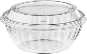 Darnel - 32 Oz Clear Plastic Bowls with Lids Combo, Pack of 100 - D773200SP