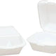 Darnel - 8.4" x 8.4" x 2.8" Foam White Medium Hinged Container, Pack of 200 - DU4051101