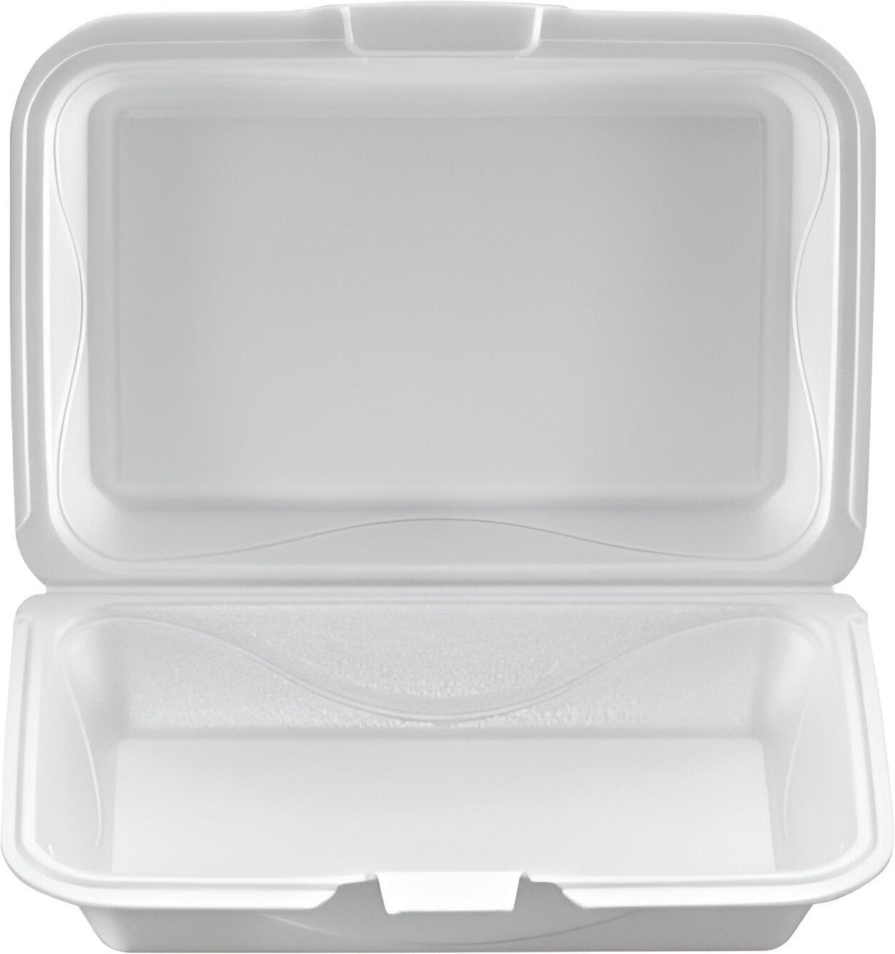 Darnel - Heavy Duty Rectangular White Foam Hinged Container, Pack of 200 - DU403101H