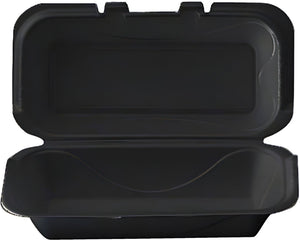 Darnel - M205 HD Rectangular Black Foam Hinged Container, 200/Cs - DU403199H