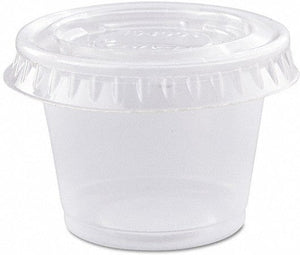 Dart - 1 Oz Clear Plastic Portion Cups, 2500/Cs - Pack of 100