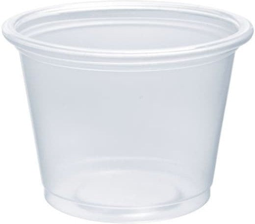 Dart - 1 Oz Clear Plastic Portion Cups, 2500/Cs - Pack of 100