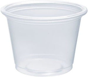 Dart - 1 Oz Clear Plastic Portion Cups, 2500/Cs - Pack of 100