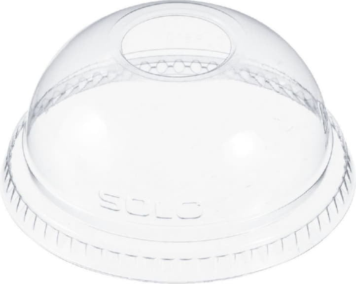 Dart - 10 Oz Clear Dome Lid 1in Hole fits Cold Plastic Cups, Pack of 1000 - DLR610