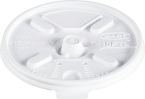 Dart - 10 Oz Lift & Lock Travel Lid Fits Foam Cups, Pack of 1000 - 10FTL