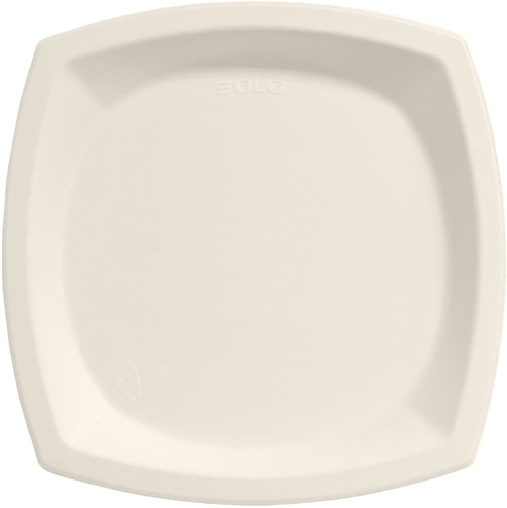 Dart - 10" Solo Bare Sugarcane Bagasse Paper Plates Ivory, 500/cs - 10PSC-2050