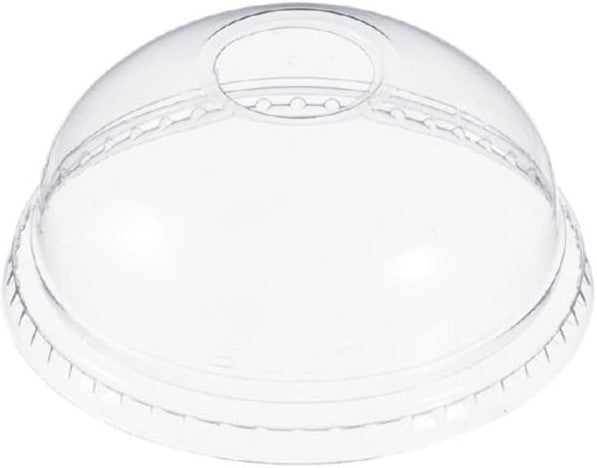 Dart - 12-24 oz PET Plastic Dome Lid with 1" Hole - Clear, Pack of 1000 - DLR16-0090