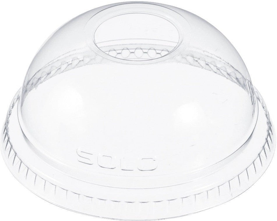 Dart - 12 Oz Clear Dome Lid 1" Hole fits Plastic Cups, Pack of 1000- DL140N