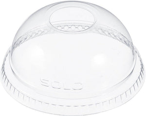 Dart - 12 Oz Clear Dome Lid 1" Hole fits Plastic Cups, Pack of 1000- DL140N