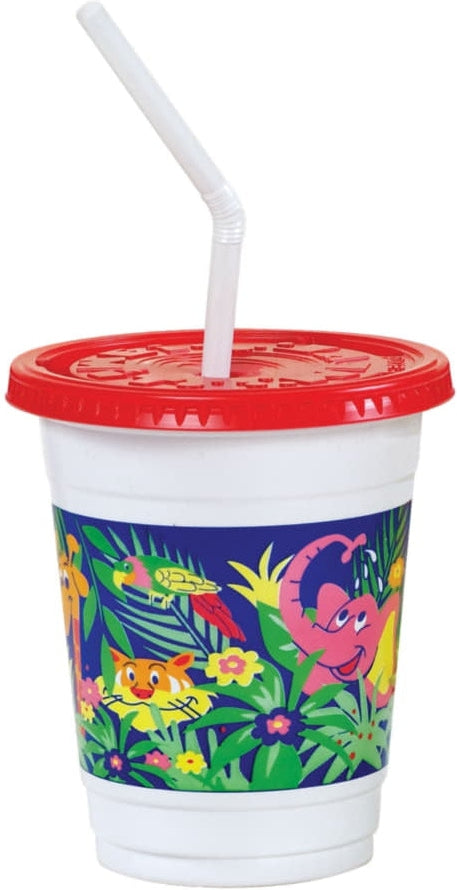 Dart - 12 Oz Kids Jungle Print Plastic Cups Combo, Pack of 250 - CC12C-J5145