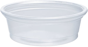 Dart - 1/2 Oz Solo Souffles Translucent Plastic Portion Cups, Pack of 2500 - 050PC