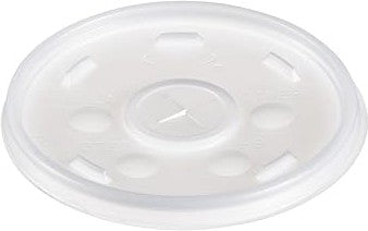 Dart - 12 Oz, Translucent Straw Slotted Lid, 1000/Cs - 12SL