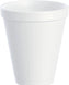 Dart - 12 Oz White EPS Foam Cups, 1000 Per Case - 12J16