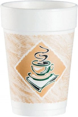 Dart - 14 Oz Gourmet Cafe Foam Cups, Pack of 1000 - 14J12G