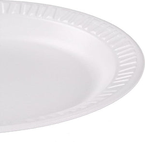 Dart - 16" Foam Plate, White Concorde Non-Laminated Foam Dinnerware, 1000/cs - 6PWC