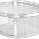 Dart - 16 Oz PET Plastic Tamper-Evident/Resistant Container with Clear Flat Lid - CH16DEF