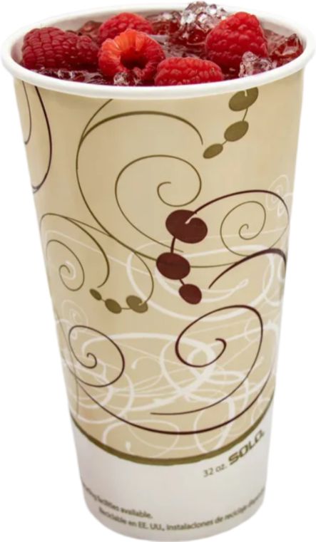 Dart - 16 Oz Solo Symphony Design Waxed Cold Paper Cups , Pack of 1000 - RNP16P-J8000