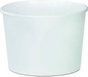 Dart - 16 Oz White DSP Paper Food Container, 500/Cs - VS616-02050