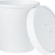 Dart - 16 Oz White Paper Container Combo, Pack of 250 - KHB16A-2050