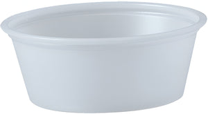 Dart - 1.5 Oz Solo Souffles Translucent Plastic Portion Cups, Pack of 250 - P150N