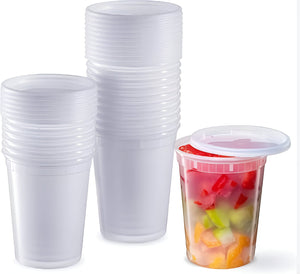 Dart - 24 Oz Solo Clear Deli Container Plastic Containers, Pack of 500 - DM24R-0090