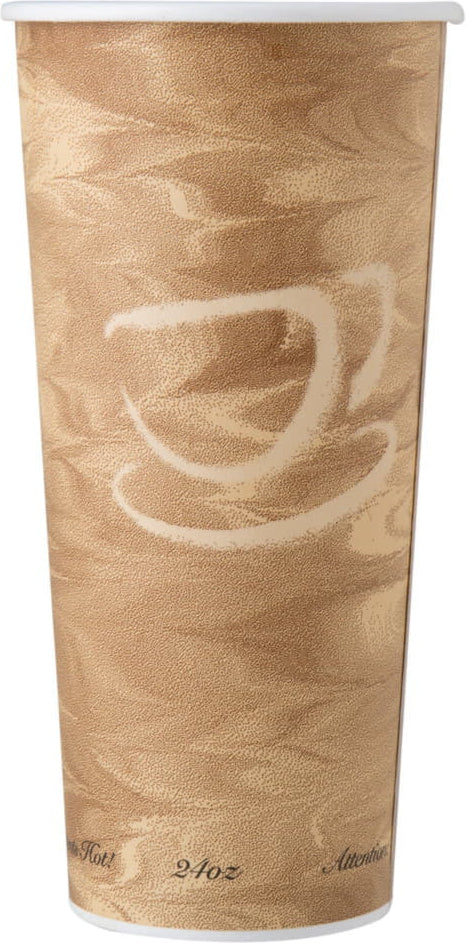 Dart - 24 Oz Solo Mistique Paper Hot Cups, Pack of 500 - 424MSN-0029