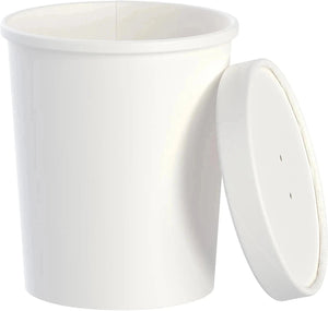 Dart - 32 Oz Paper White Container Combo, Pack of 250- KHB32A-2050