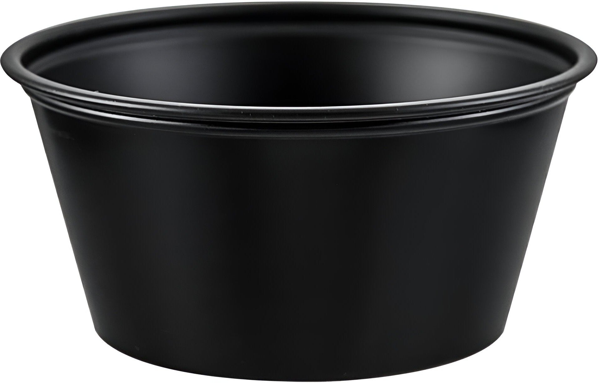 Dart - 3.25 Oz Solo Souffles Black Plastic Portion Cups, Pack of 250 - P325BLK