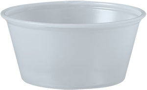 Dart - 3.25 Oz Solo Souffles Translucent Plastic Portion Cups, Pack of 250 - P325N