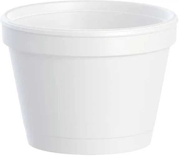 Dart - 4 Oz EPS Foam White Container, 1000/Cs - 4J6