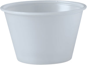 Dart - 4 Oz Solo Souffles Translucent Plastic Cups, Pack of 250 - P400N