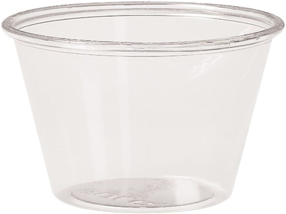 Dart - 4 Oz Solo Ultra Clear Souffles Plastic Portion Cups, Pack of 2500 - T400-0090