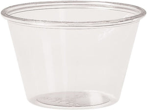 Dart - 4 Oz Solo Ultra Clear Souffles Plastic Portion Cups, Pack of 2500 - T400-0090