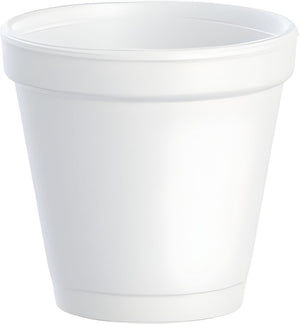 Dart - 4 Oz White Foam Cups, Pack of 1000 - 4J4