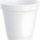 Dart - 4 Oz White Foam Cups, Pack of 1000 - 4J4