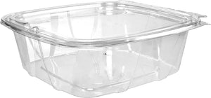 Dart - 48 Oz PET Plastic Tamper-Evident/Resistant Container with Clear Flat Lid - CH48DEF