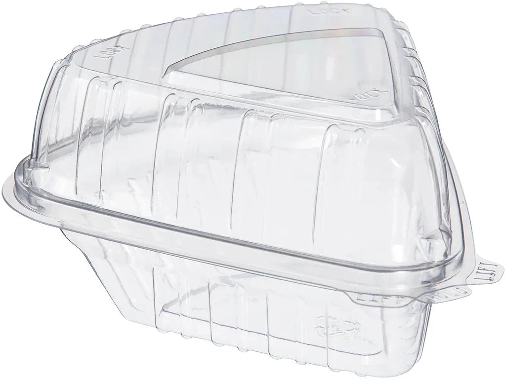 Dart - 5" x 6" Clear OPS Plastic Pie Wedge Container - C54HT1