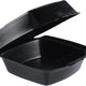 Dart - 5.9" x 6" x 3" Black Insulated Sandwich Foam Hinged Container, 500/Cs - 60HTB1