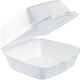 Dart - 5.9" x 6" x 3" White Insulated Sandwich Foam Hinged Container, 500/Cs - 60HT1