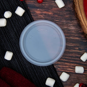 Dart - 6 Oz HIPS Plastic Translucent Non-vented Lid, 1000/Cs - 6JLNV