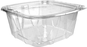 Dart - 64 Oz Clear PET Plastic Tamper-Evident/Resistant Container with Flat Lid, 200/Cs - C64DER