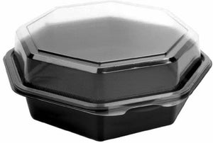 Dart - 7.5" PS Plastic Creative Carryouts OctaView Deep Containers, 100/cs - 865612-PS94