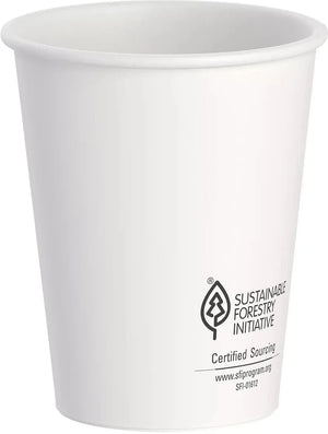 Dart - 8 Oz ThermoGuard Insulated Paper White Double Walled Hot Cup, 1000/Cs - DWTG8W