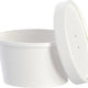 Dart - 8 Oz White Squat DSP Paper Food Container and Lid Combo Pack of 250 - KHSB8A-2050