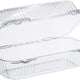 Dart - 8" x 4" Clear Small OPS Plastic High Dome Hinged Lid Container, 250/Cs - C19UT1