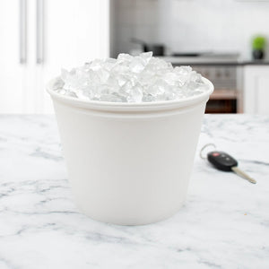 Dart - 83 Oz Non-Coated White Paper Tub Bucket, 100/Cs - 5T1-N0195