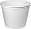 Dart - 83 Oz Non-Coated White Paper Tub Bucket, 100/Cs - 5T1-N0195