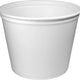 Dart - 83 Oz Non-Coated White Paper Tub Bucket, 100/Cs - 5T1-N0195