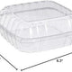 Dart - 8.3" x 8.3" x 3" Clear Seal Plastic Hinged Container, 250/Cs - C90PST1